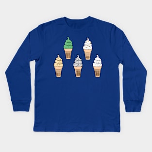 Ice Cream with mix in Stickers Kids Long Sleeve T-Shirt